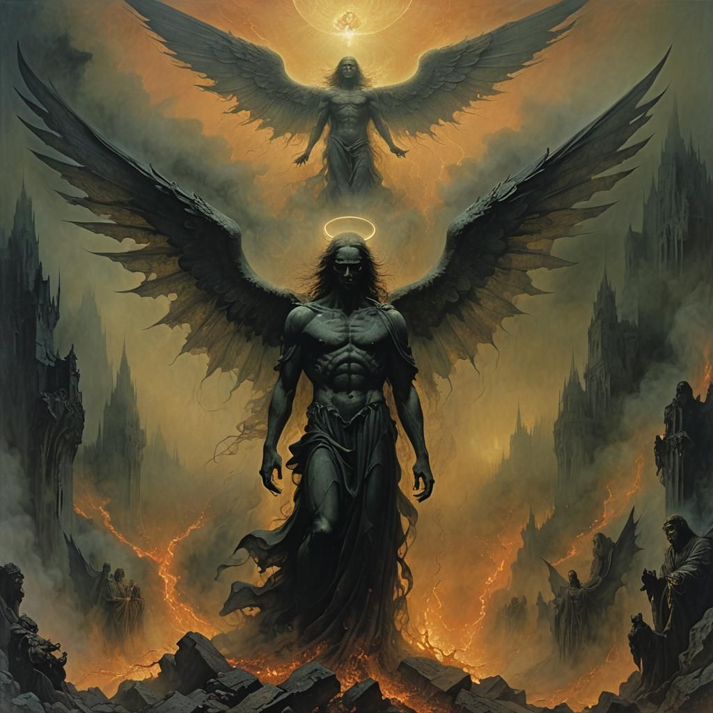 Demon and Angel: Heaven vs Purgatory in Ethereal Art