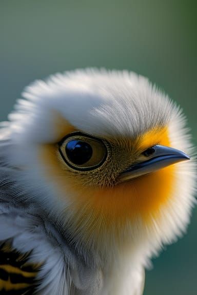 Adorable Chick Portrait in Impressionistic Realism