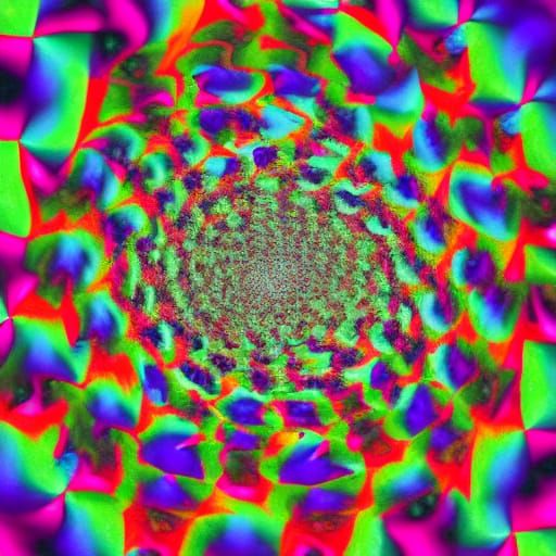 Psychedelic Black Hole Vortex in Cosmic Hyperrealism