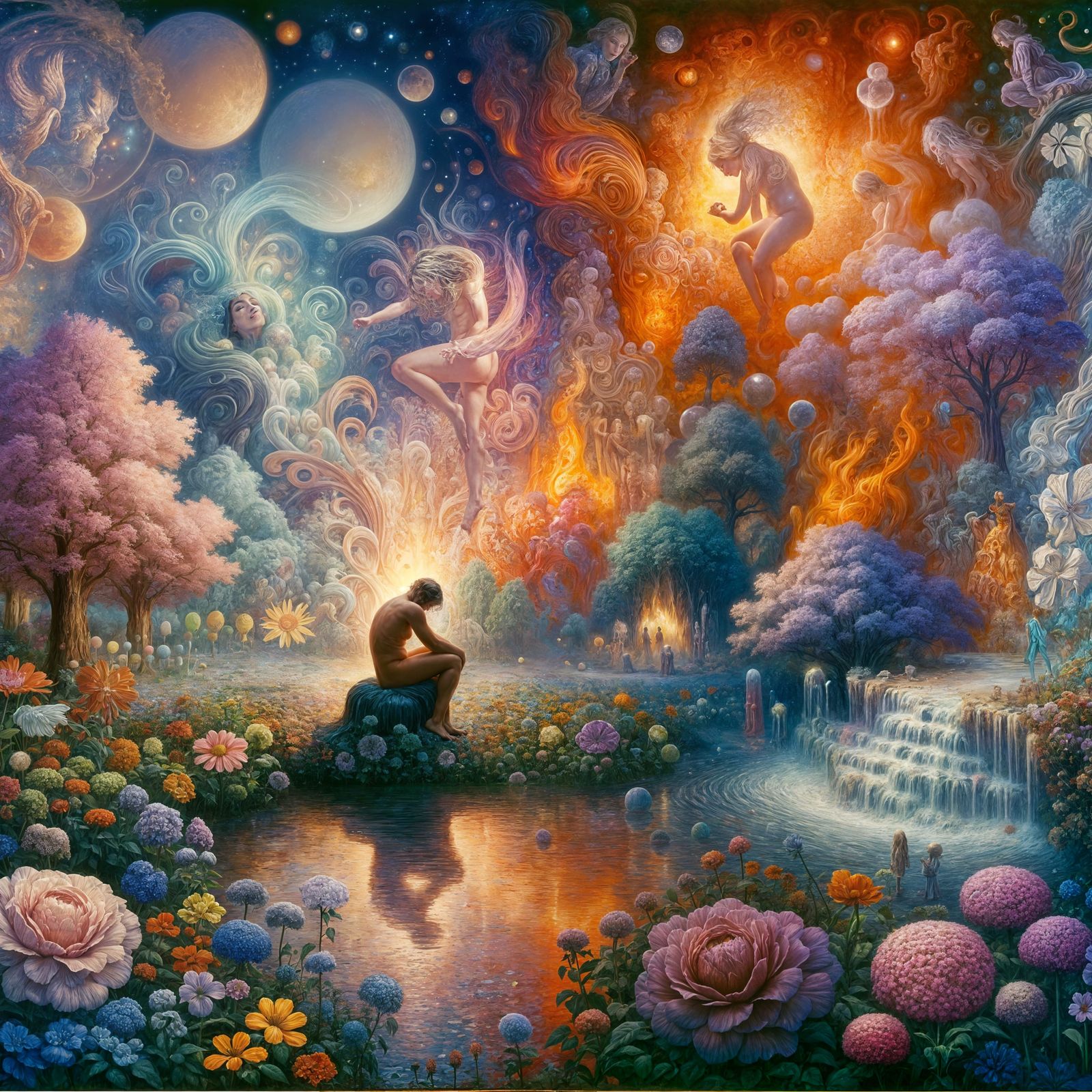 Dreamlike Solitude: A Surreal Fantasy Scene