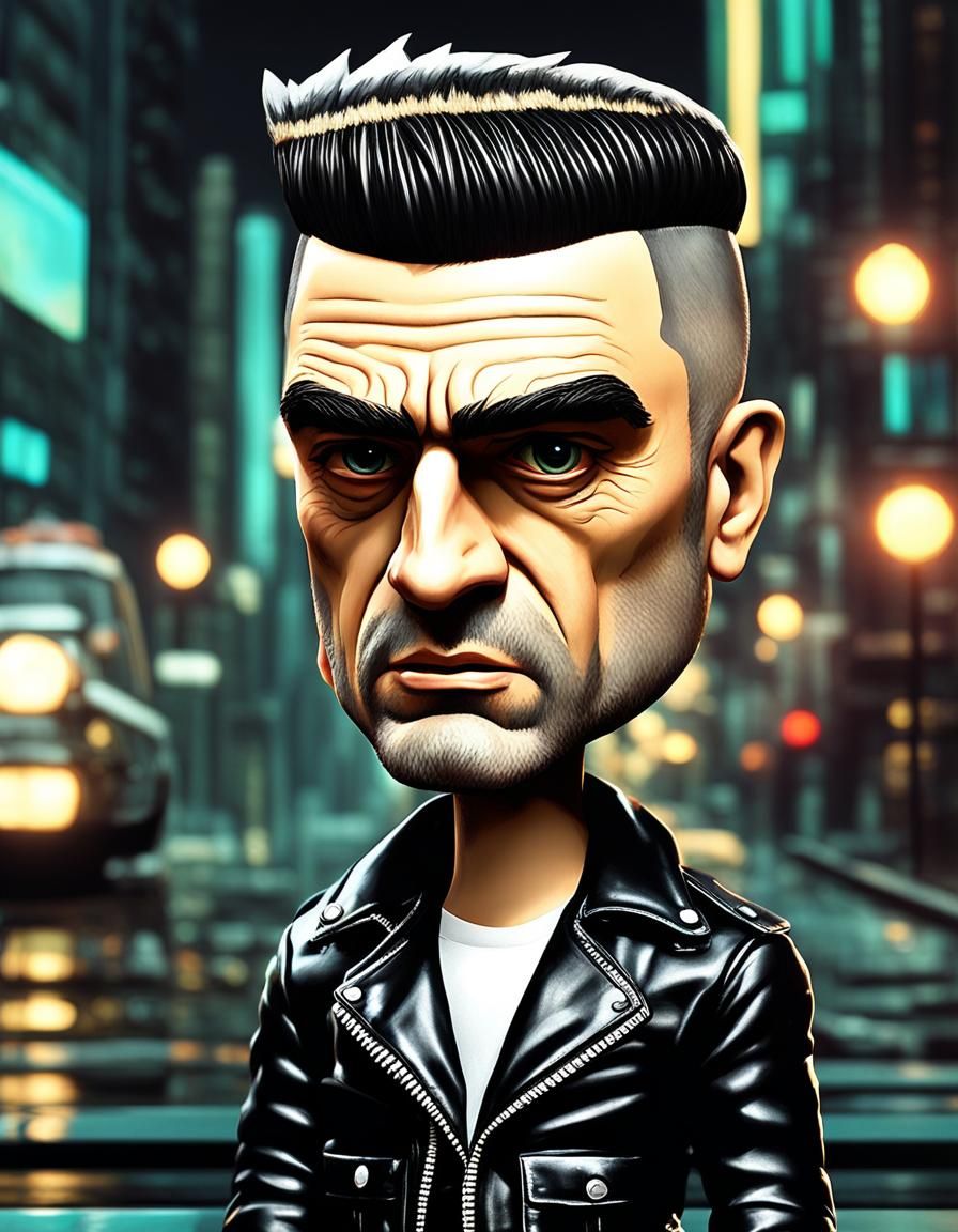 Chibi Young Man with Mohawk in Digital Art Style