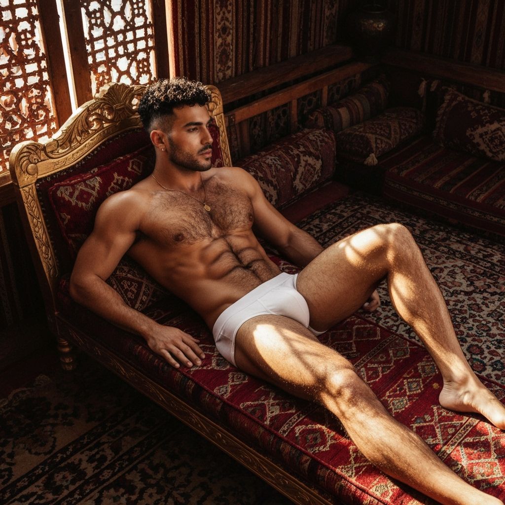 Handsome Middle Eastern Man in Bedouin Tent