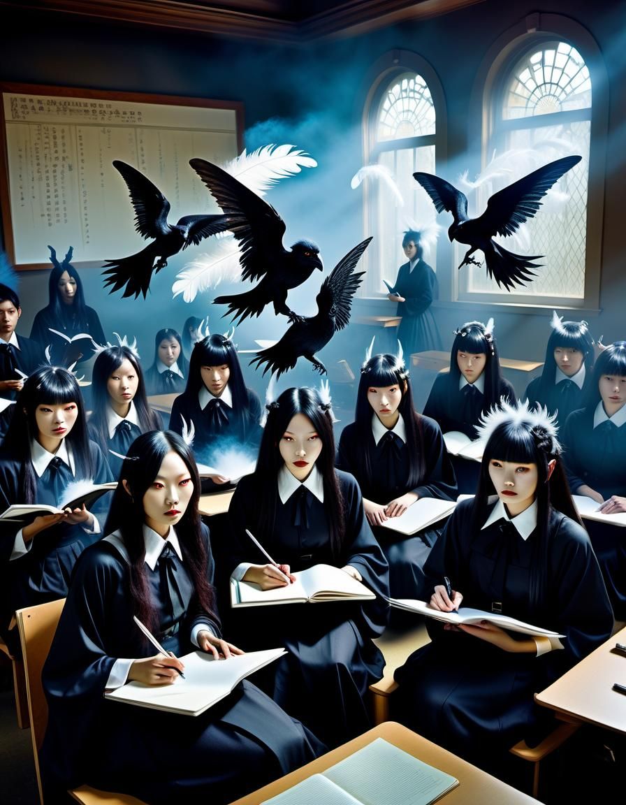 Mythical Banshee School in Ethereal Light