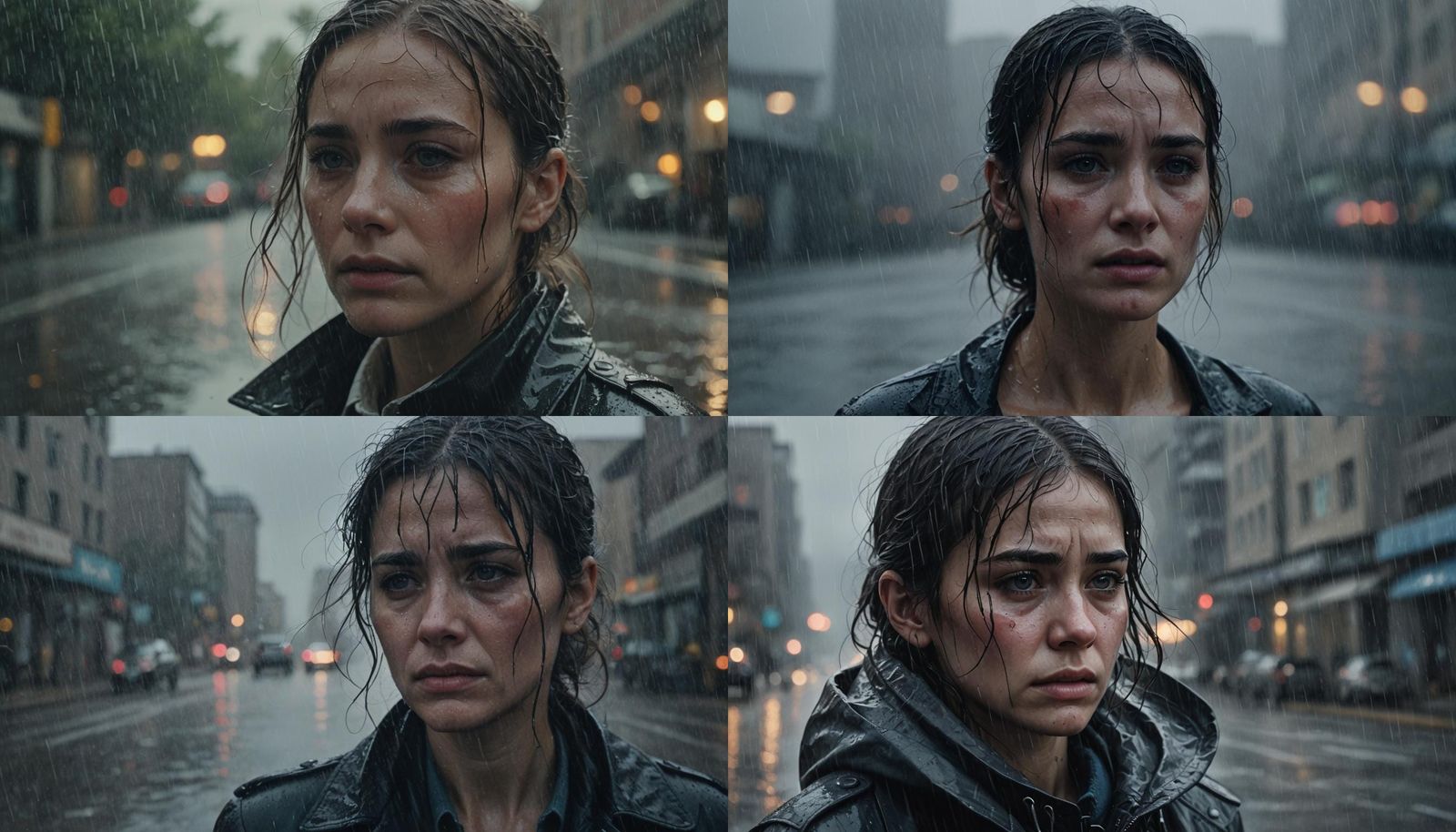 Melancholy Tears: A Person Crying in the Rain