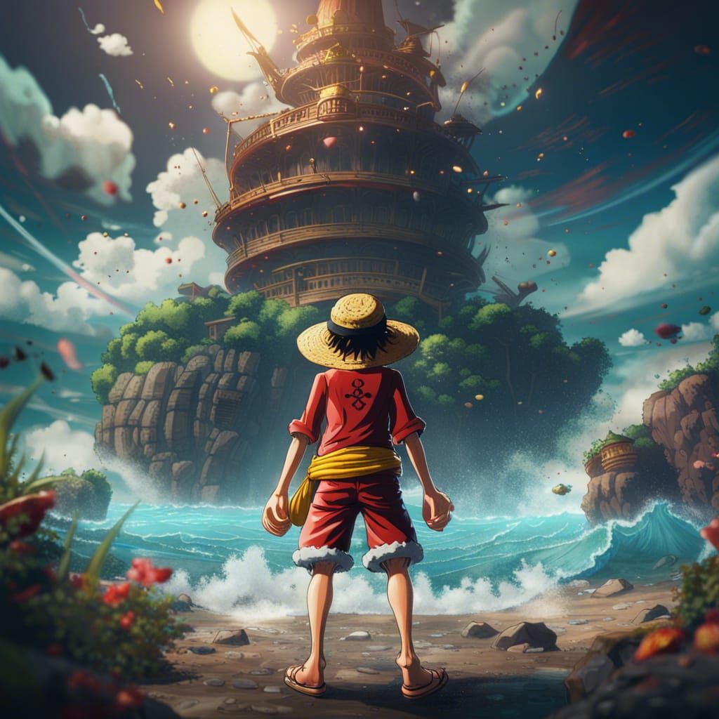 Luffy One Piece: Detailed Matte Painting