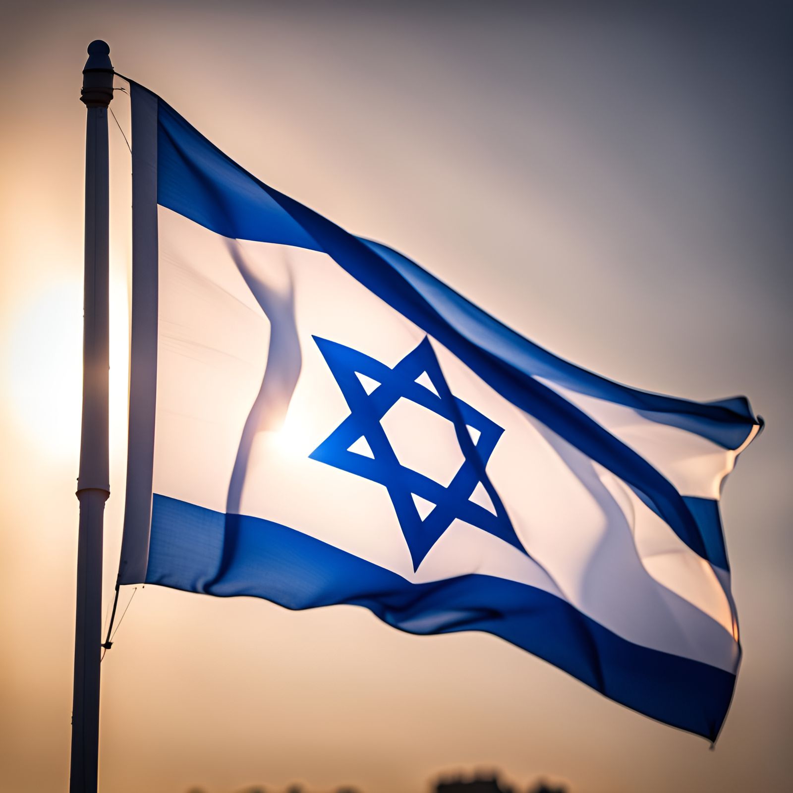 Striking Photo of the Flag of Israel