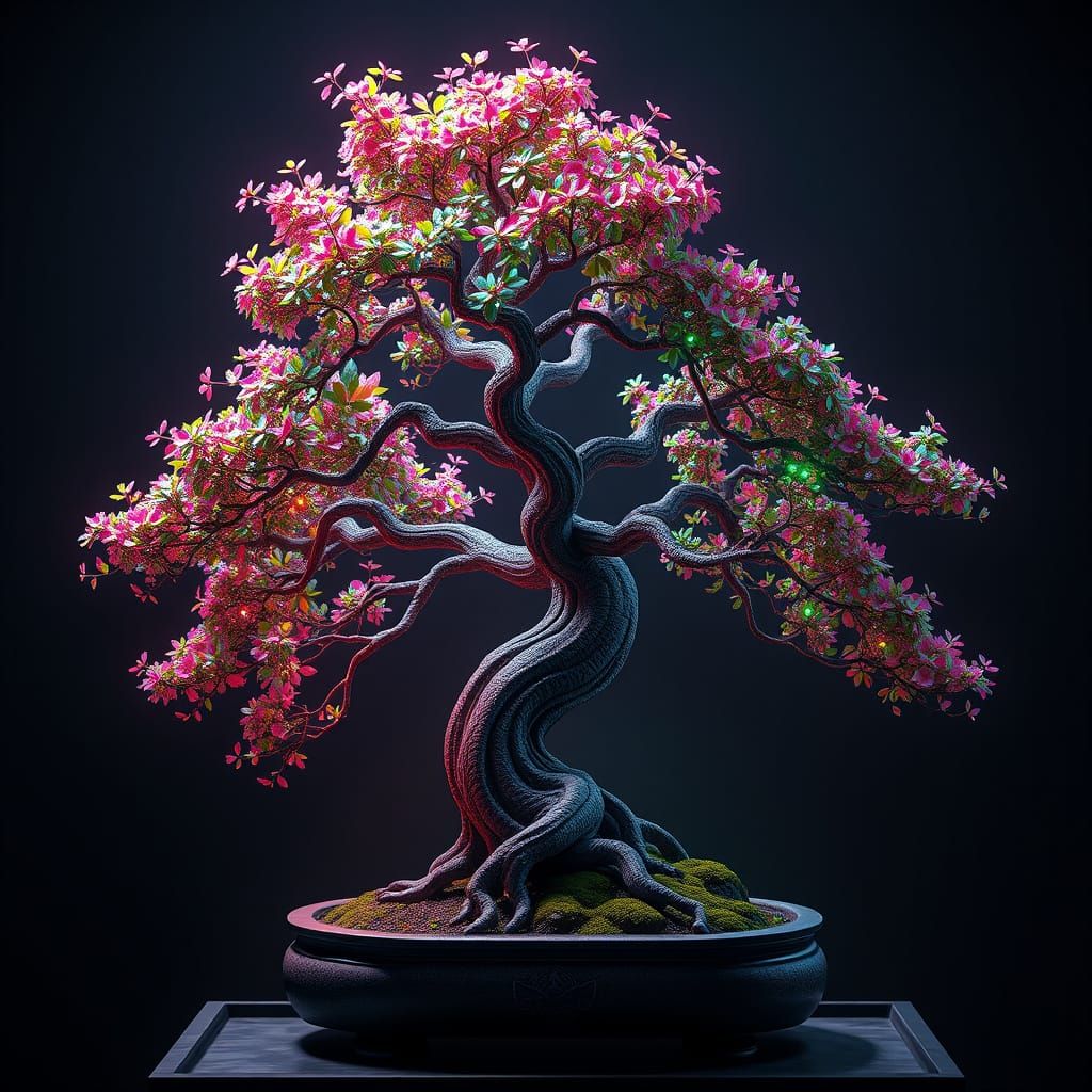 Detailed Bonsai Tree with Dynamic Lighting