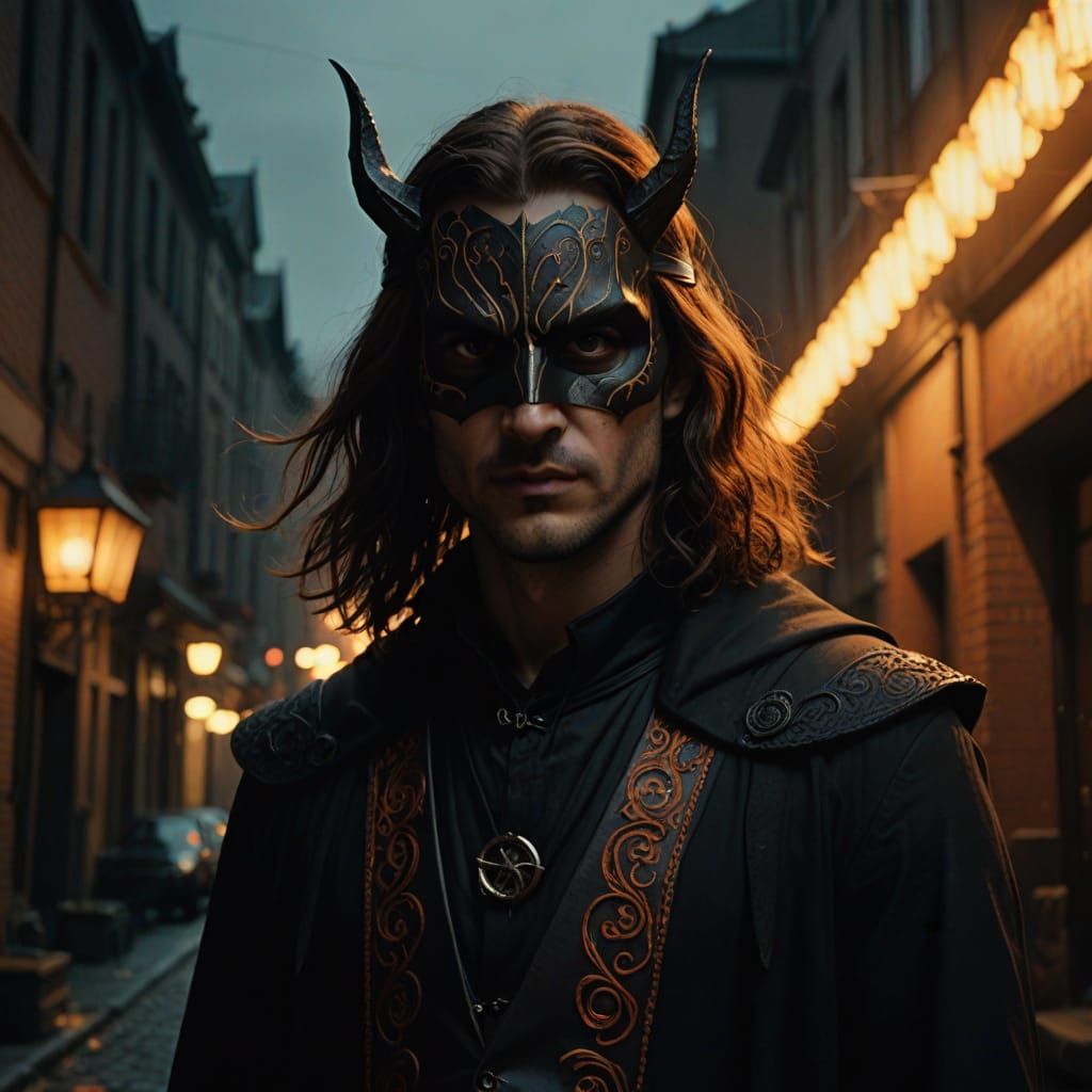 Epic Cinematic Portrait of a Non-Binary Assassin in Witch-In...