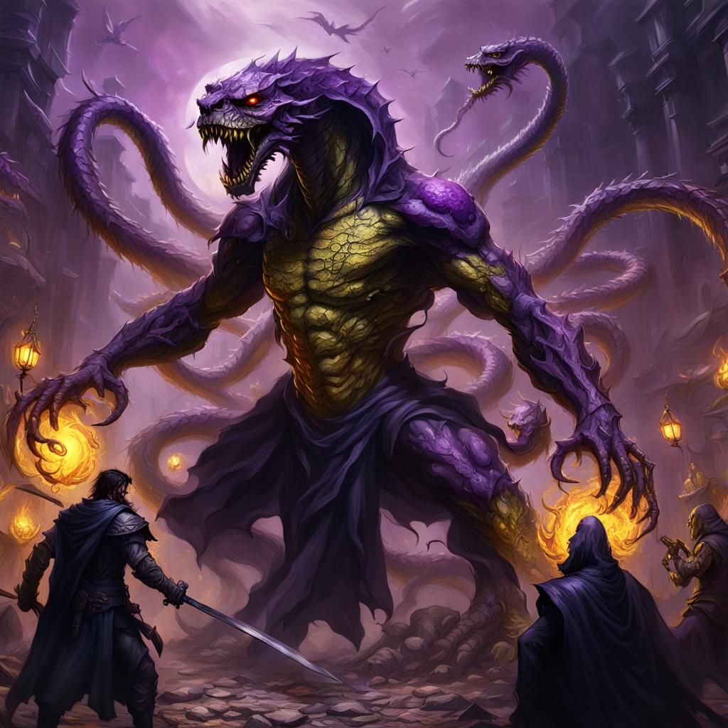 Undead Master's Shadow Fight Against Hydra