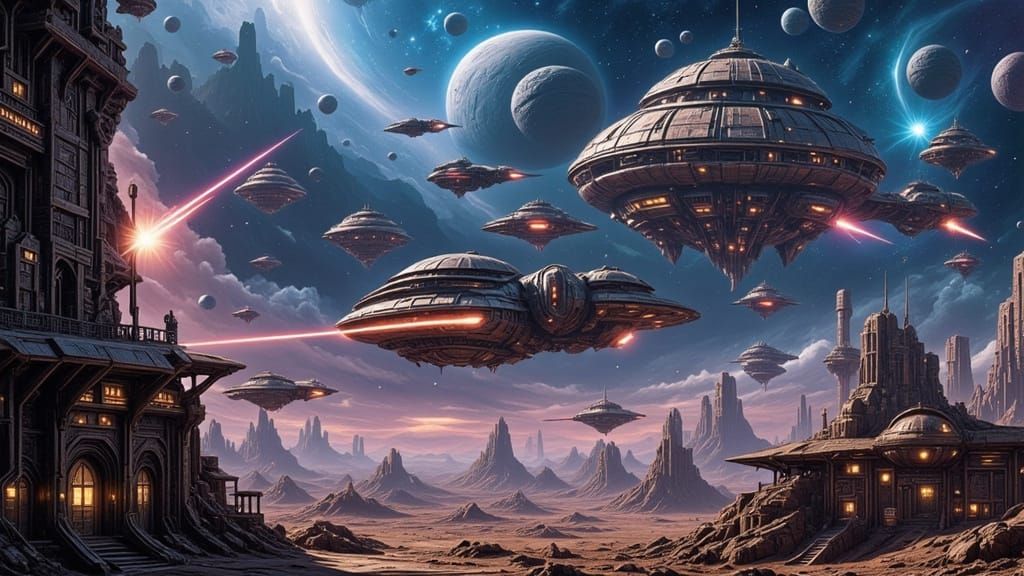 Epic Space Battle at Asteroid Pirate Base