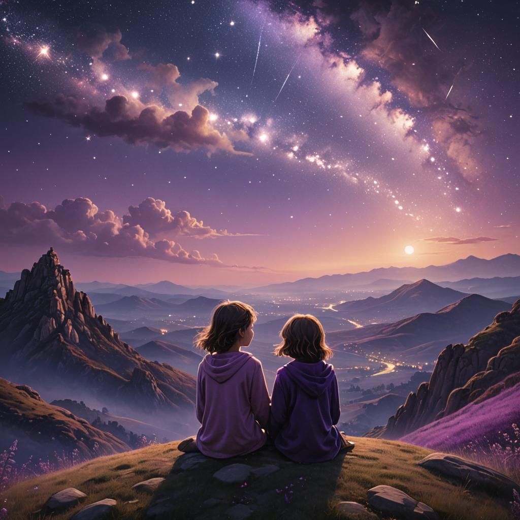 Dreamy Stargazers: Fantastical Matte Painting