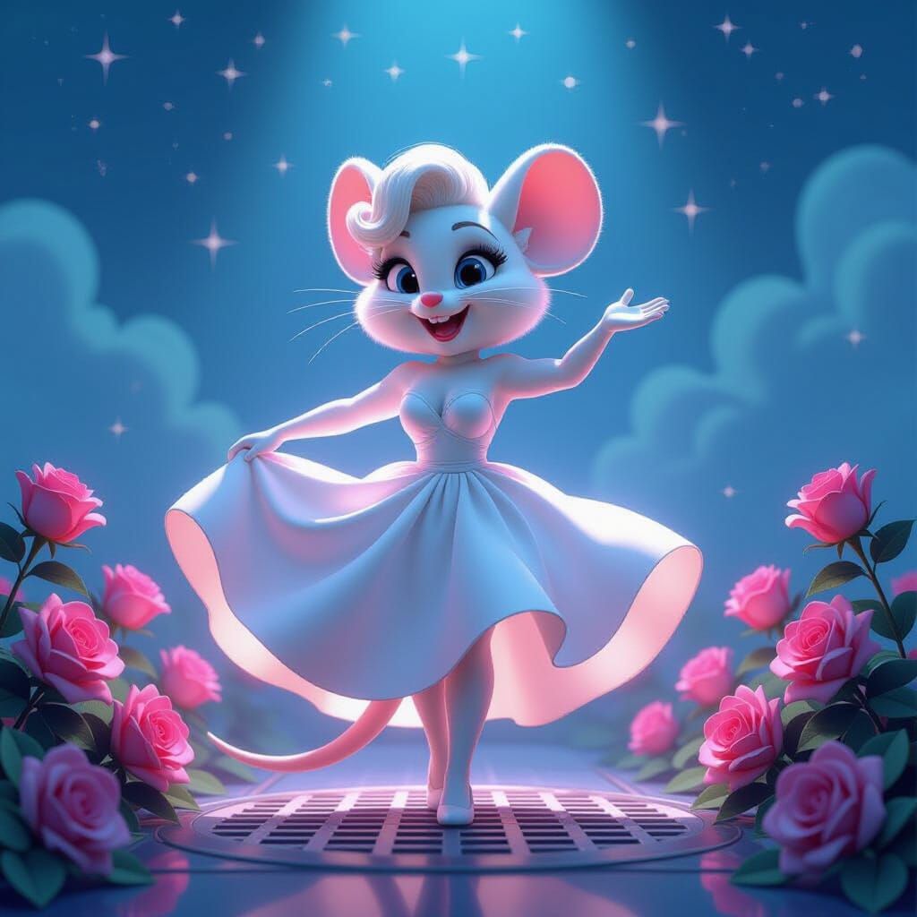 Mouse Parodies Marilyn Monroe in 3D Digital Art
