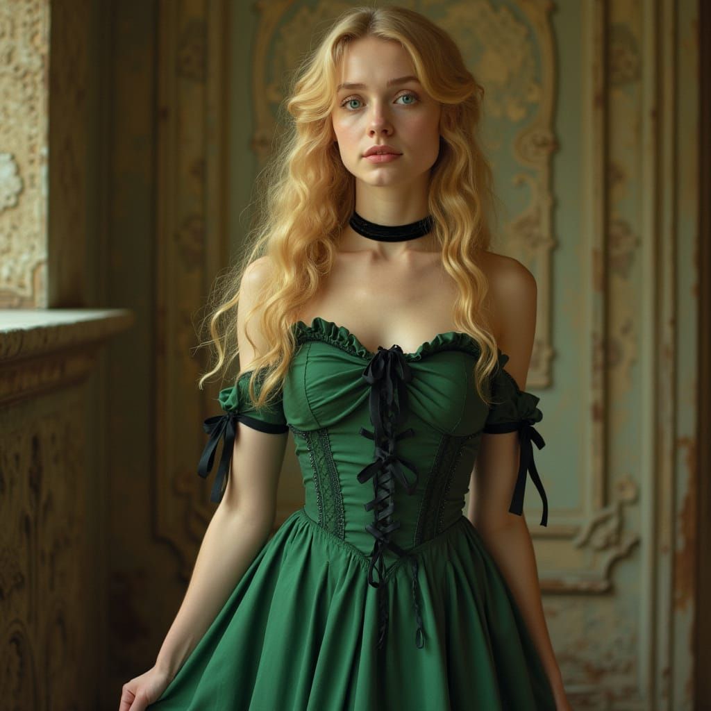 Ethereal Victorian Beauty in Dreamlike Atmosphere