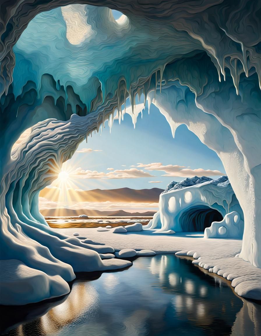 Ice Cave Room in Iceland: Realistic, Elaborate Design