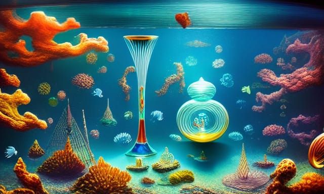 Underwater Glass Circus in Detailed Matte Painting
