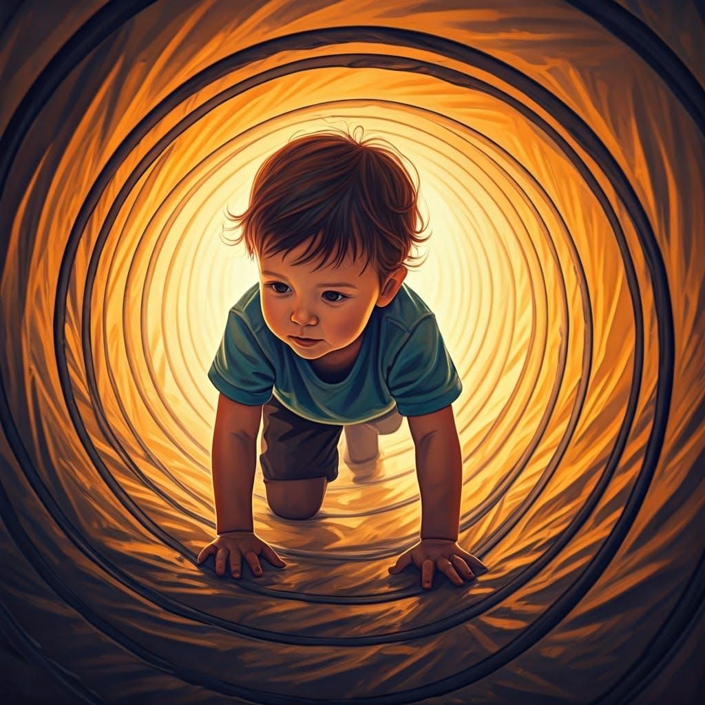 Children's Play Tunnel in Graffiti Art Style