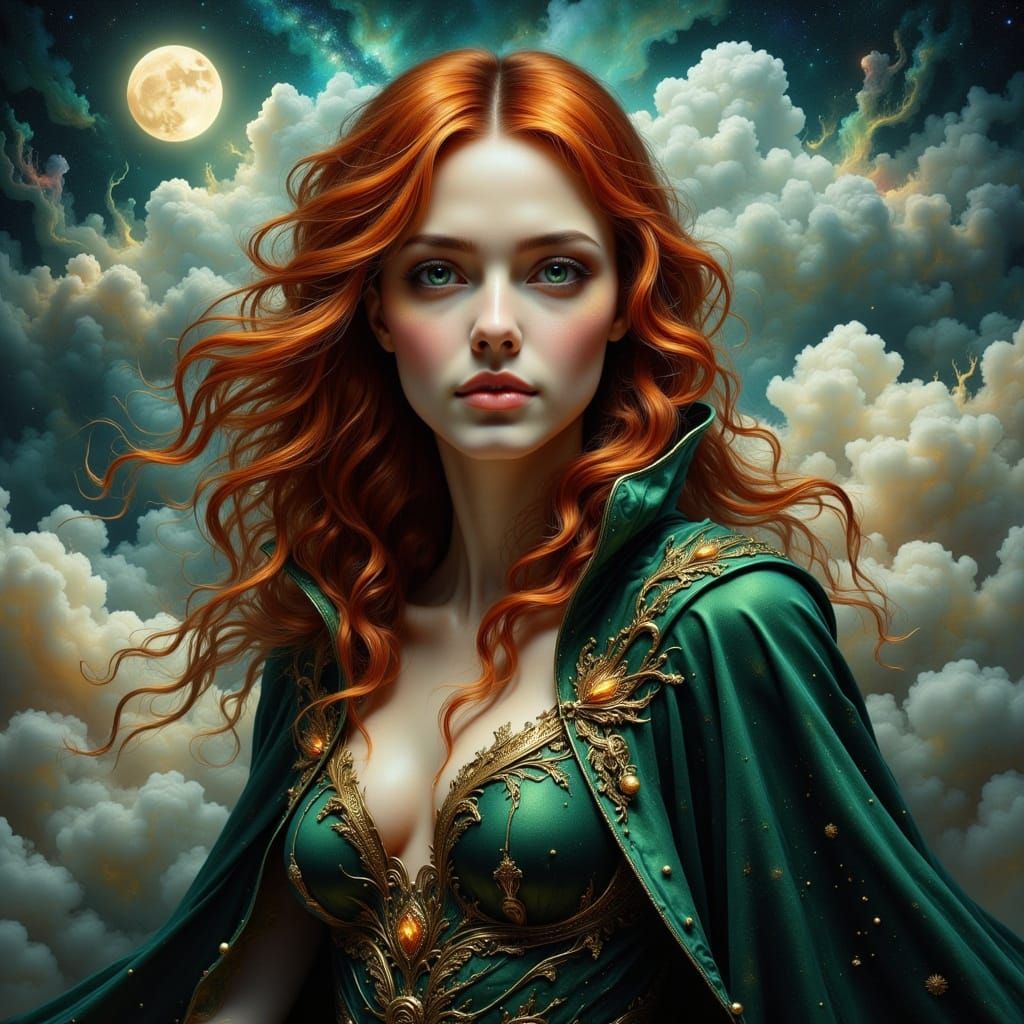 Dreamy Enchantment Portrait in Whimsical Style