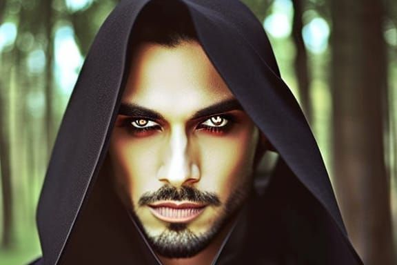 Captivating Portrait of a Handsome Vampire