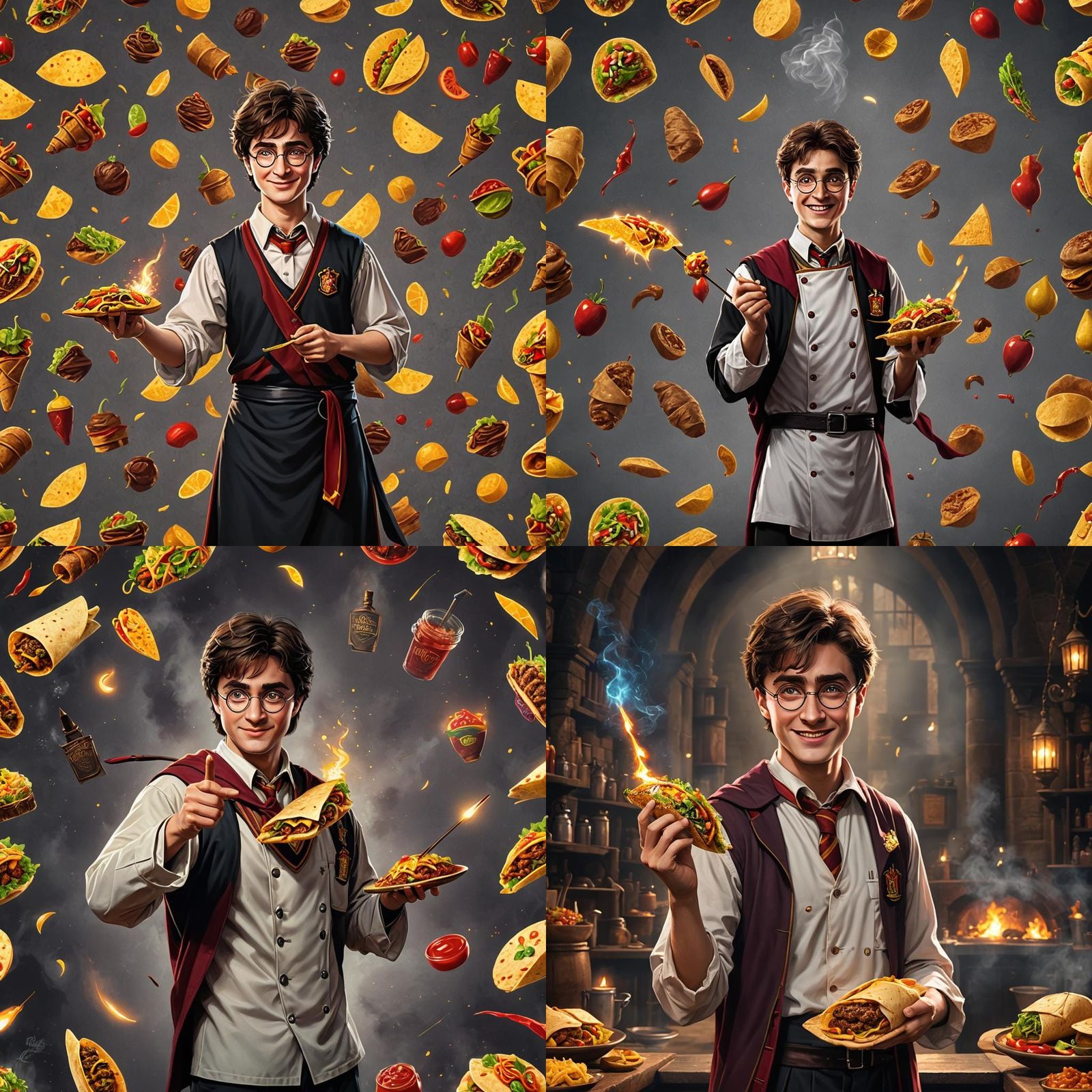 Teenage Chef with Magical Taco and Wand