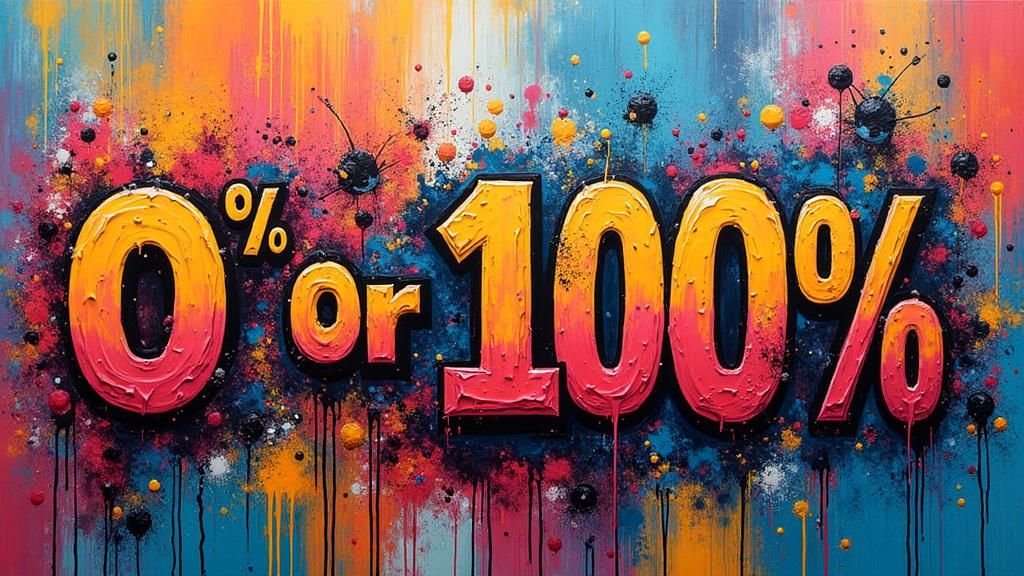 Dynamic Street Art with Bold Quote in Polychromatic Palette