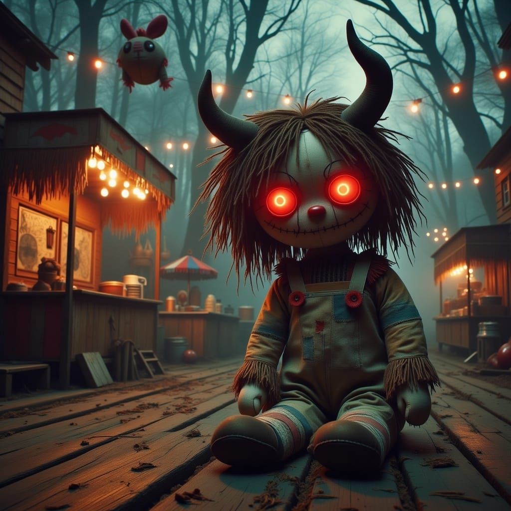 Demonic Ragdoll in Gothic Horror Carnival