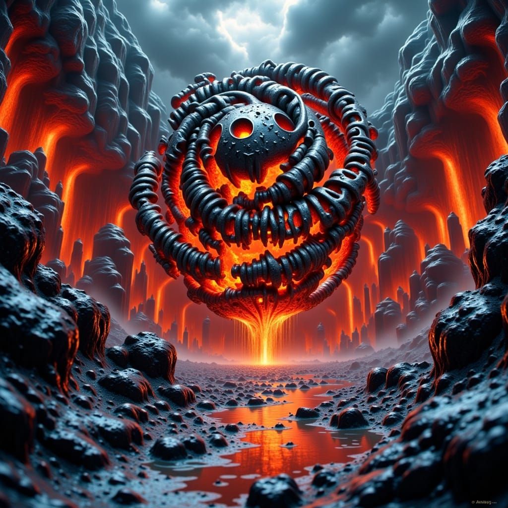 Chaotic Fusion: Arctic and Volcanic Landscapes Collide