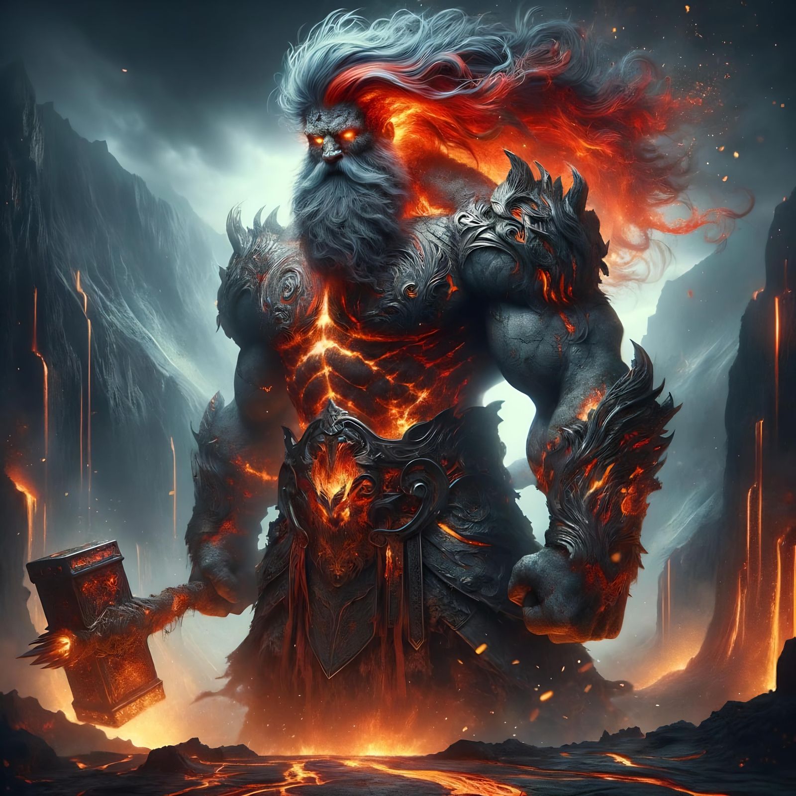 Epic Fire Giant in Volcanic Fortress
