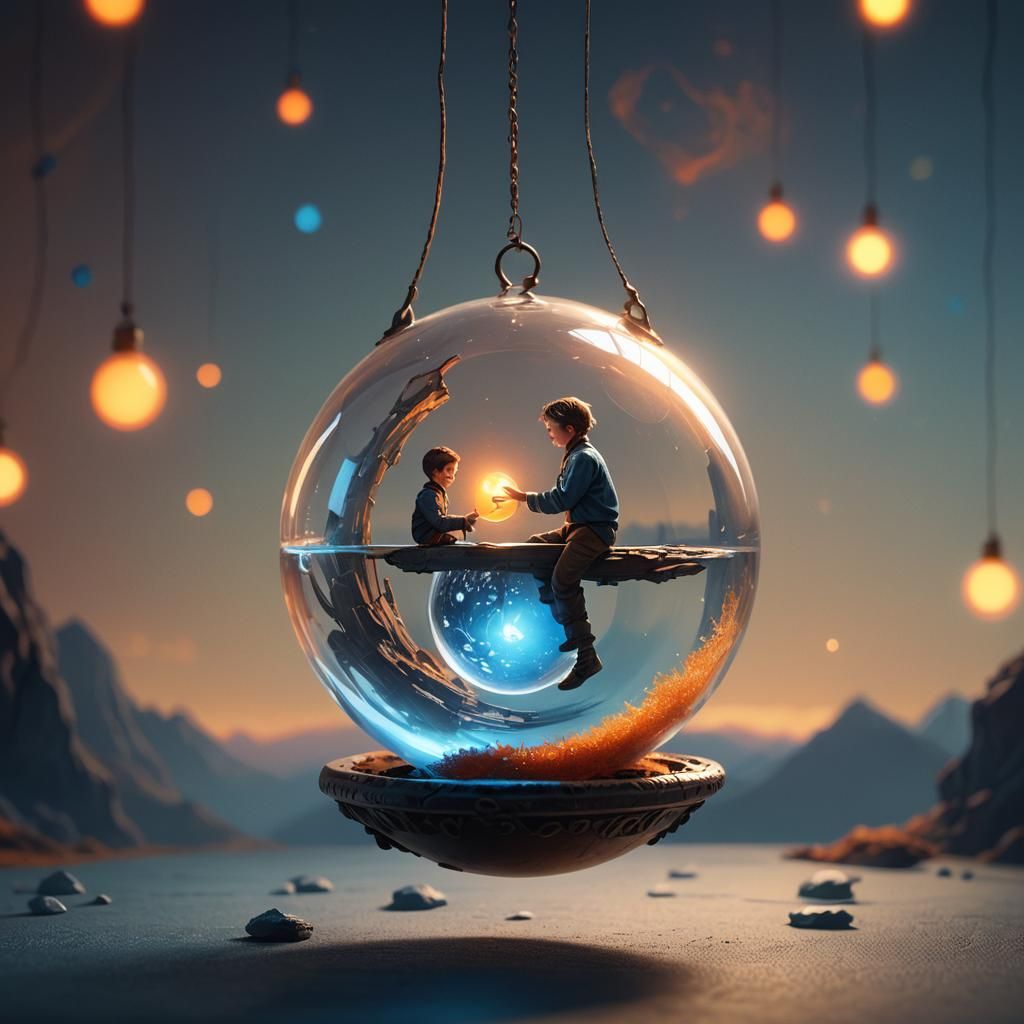 Little Man in Glass Ball Concept Art