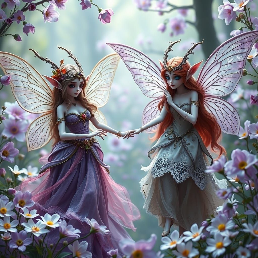 Fairies and Elves Dance in Gem-Adorned Masks
