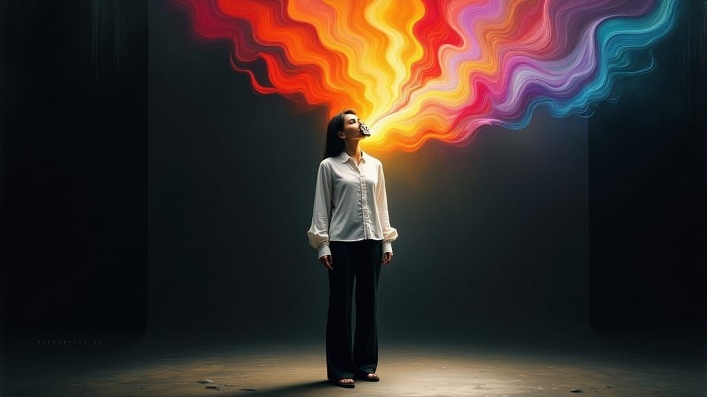 Whispers in the Dark: A Hyperreal Figure's Unbridled Express...