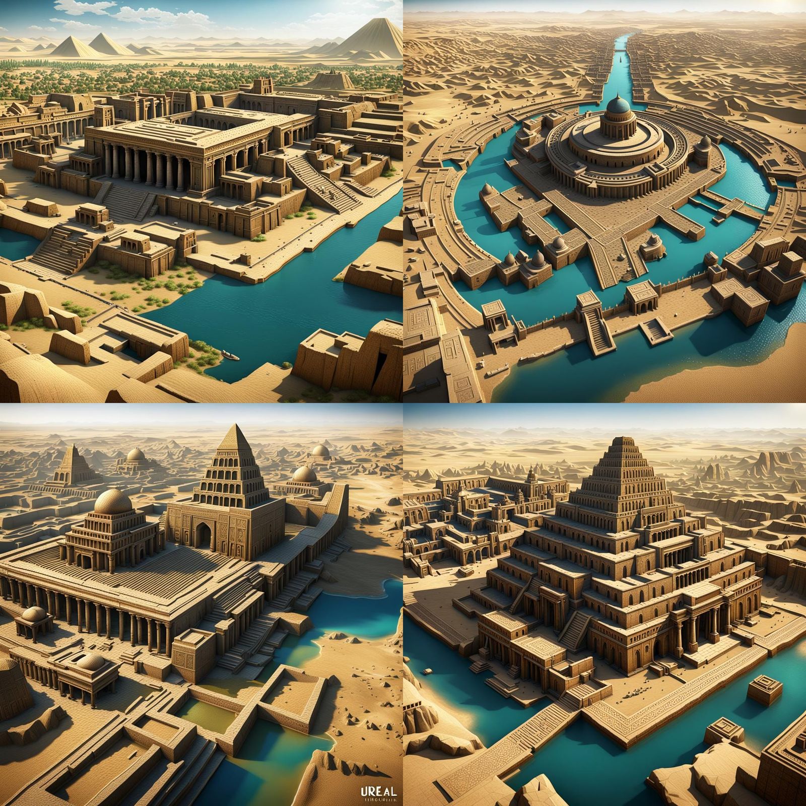 Ancient City of Ur: Detailed Matte Painting