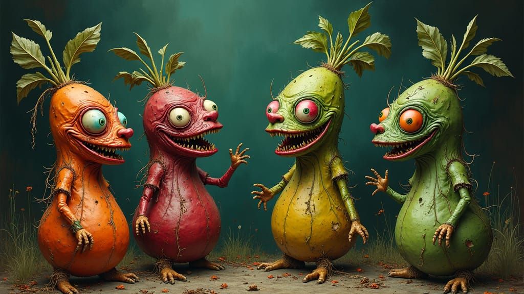 Tribute to Juxtapoz Magazine : Veggie Friends