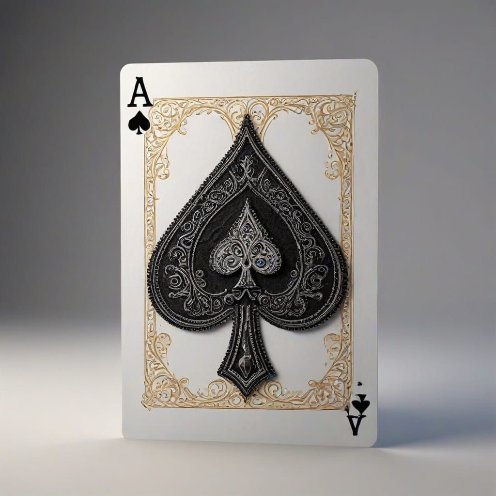 Anthropomorphic Ace of Spades Emerges in 3D Depth