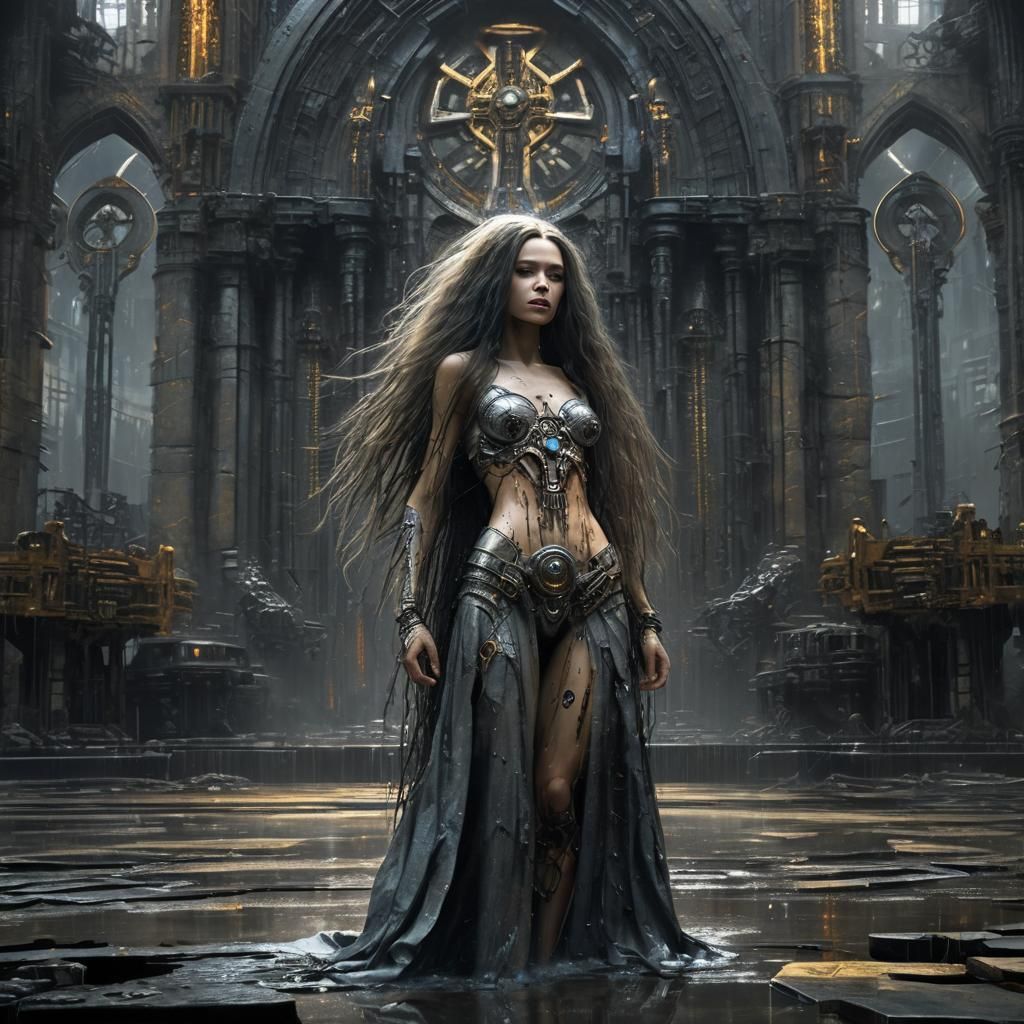 Crying Cyborg in Familial Embrace: Cyberpunk Catholic Art