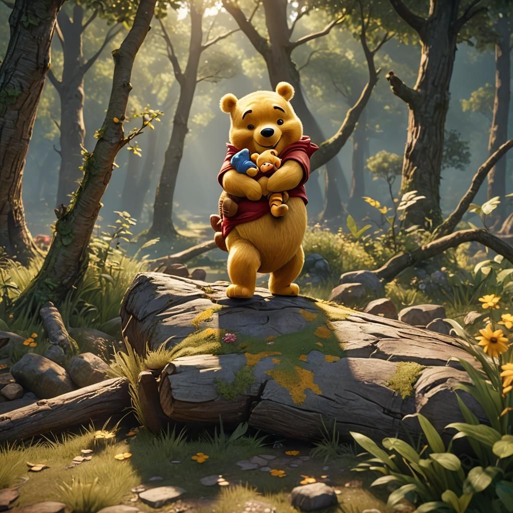 Winnie the Pooh with Cub: 3D Game Cinematic