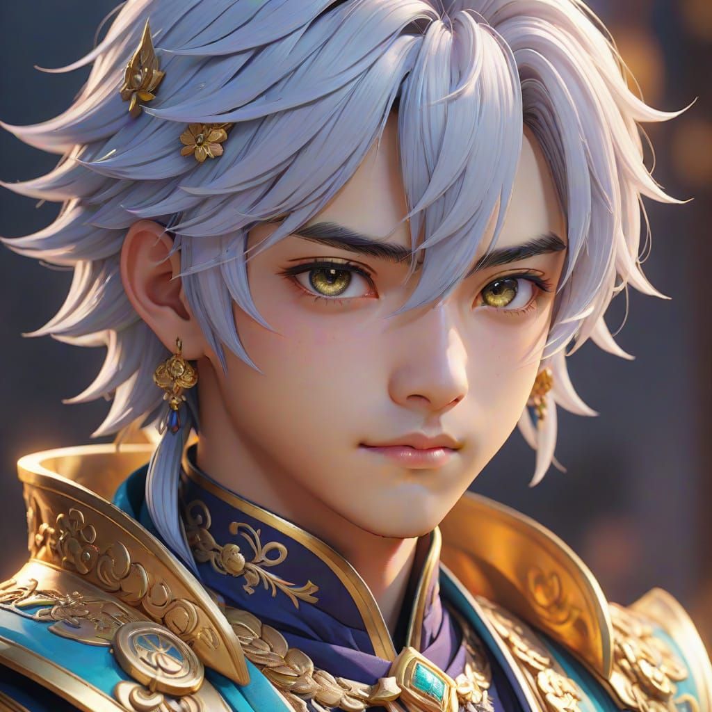 Gautam Buddha in Vibrant Anime Style