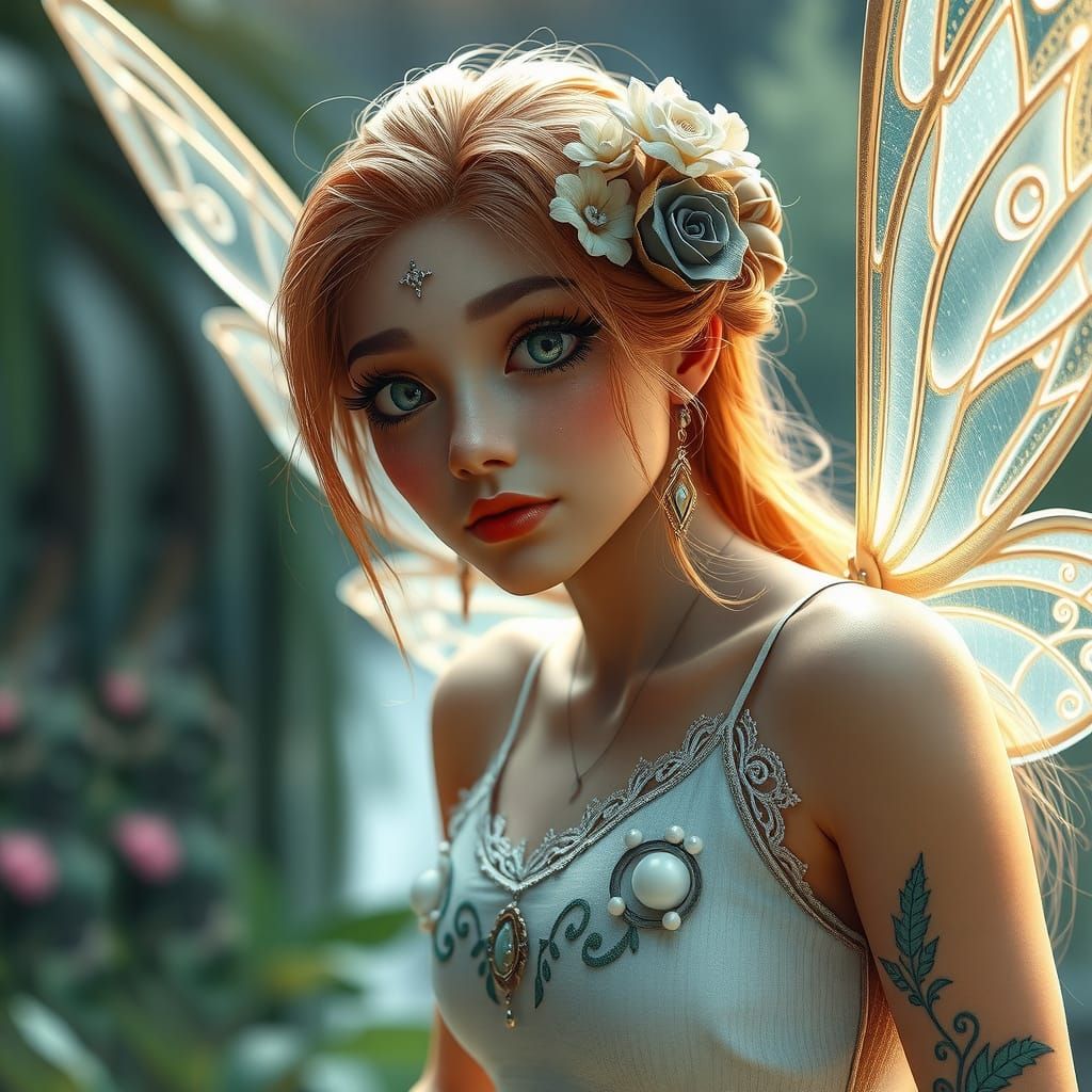 Stunning Ultra-Realistic Fairy in Panoramic 8K