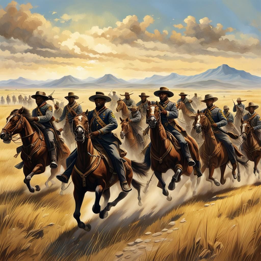 Buffalo Soldiers Charge Across the Plains in 4K