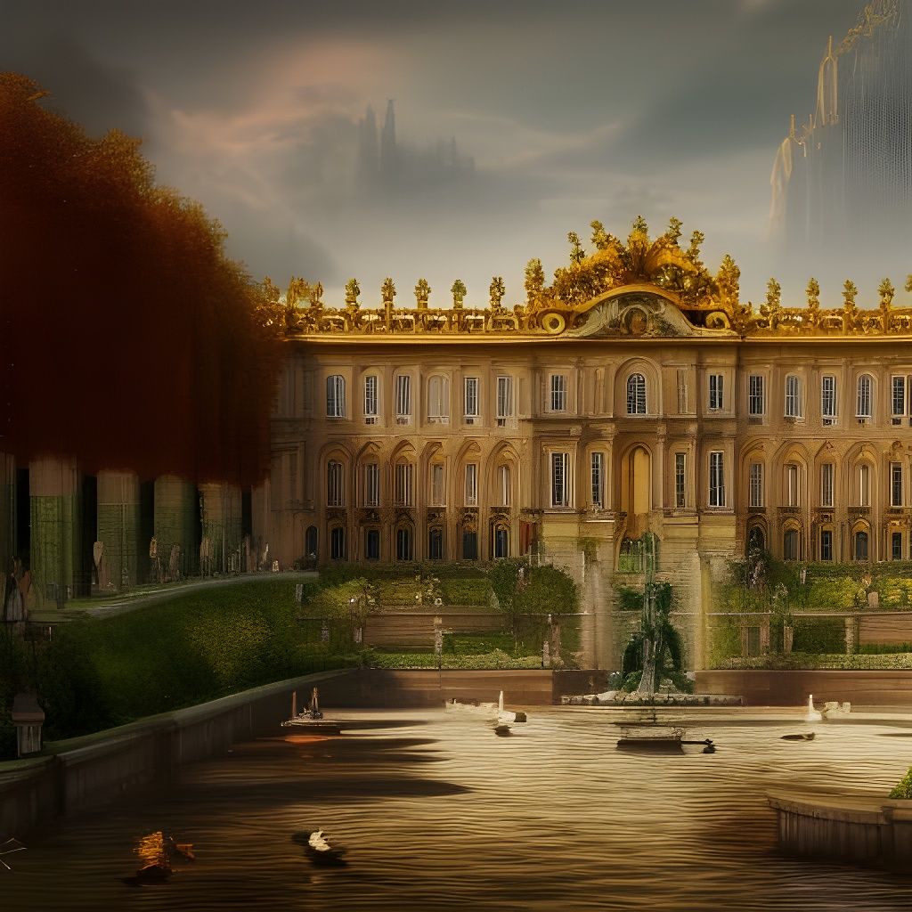 Detailed Matte Painting of Versailles Palace