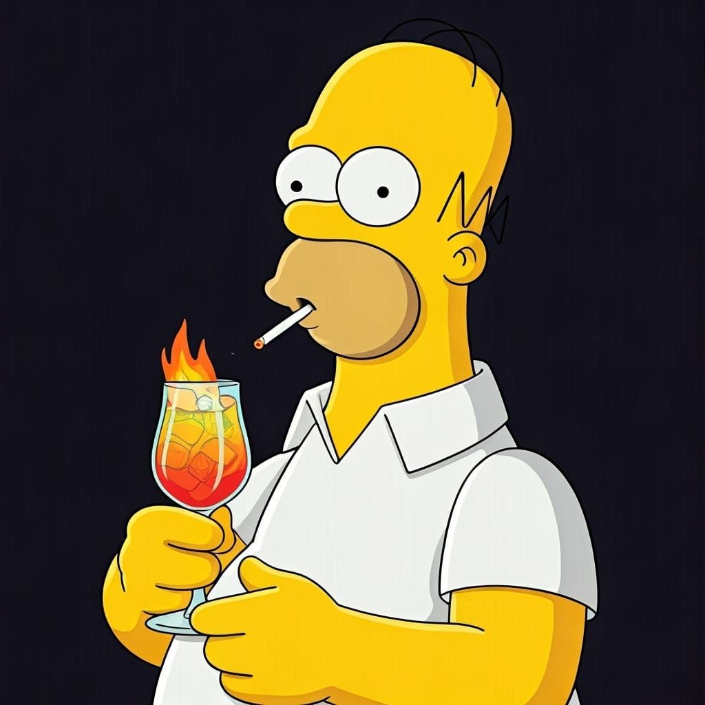 The Flaming Homer, also known as the Flaming Moe, is a cocktail drink, accidentally invented by Homer Simpson, and stole...