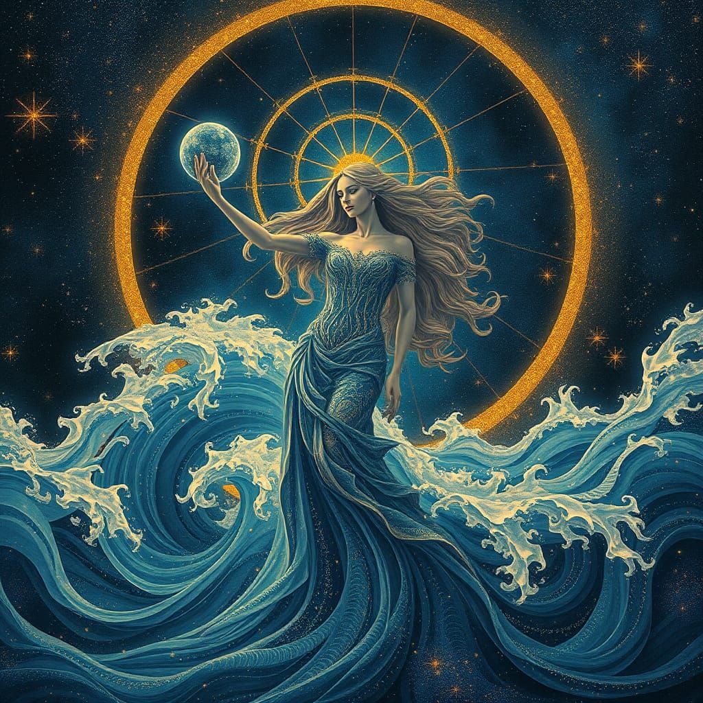 Glitched Goddess in Cosmic Waves of Infinity