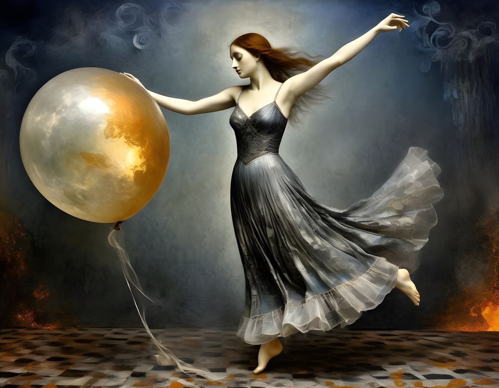 Surreal Dance: A Photoillustration in Symbolist Style