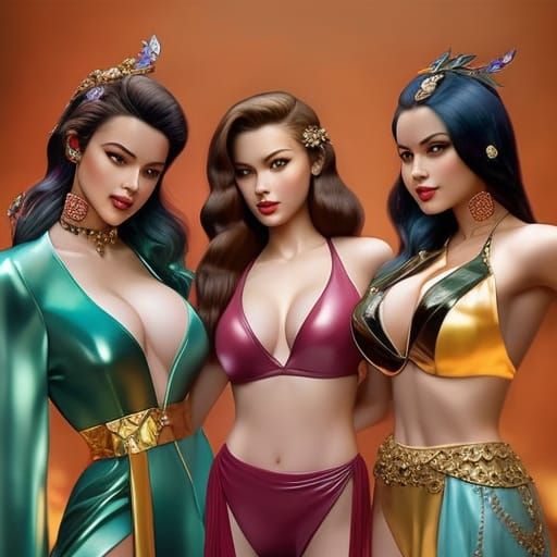 Gorgeous Redhead Portrait in Hyperrealistic Digital Art Styl...