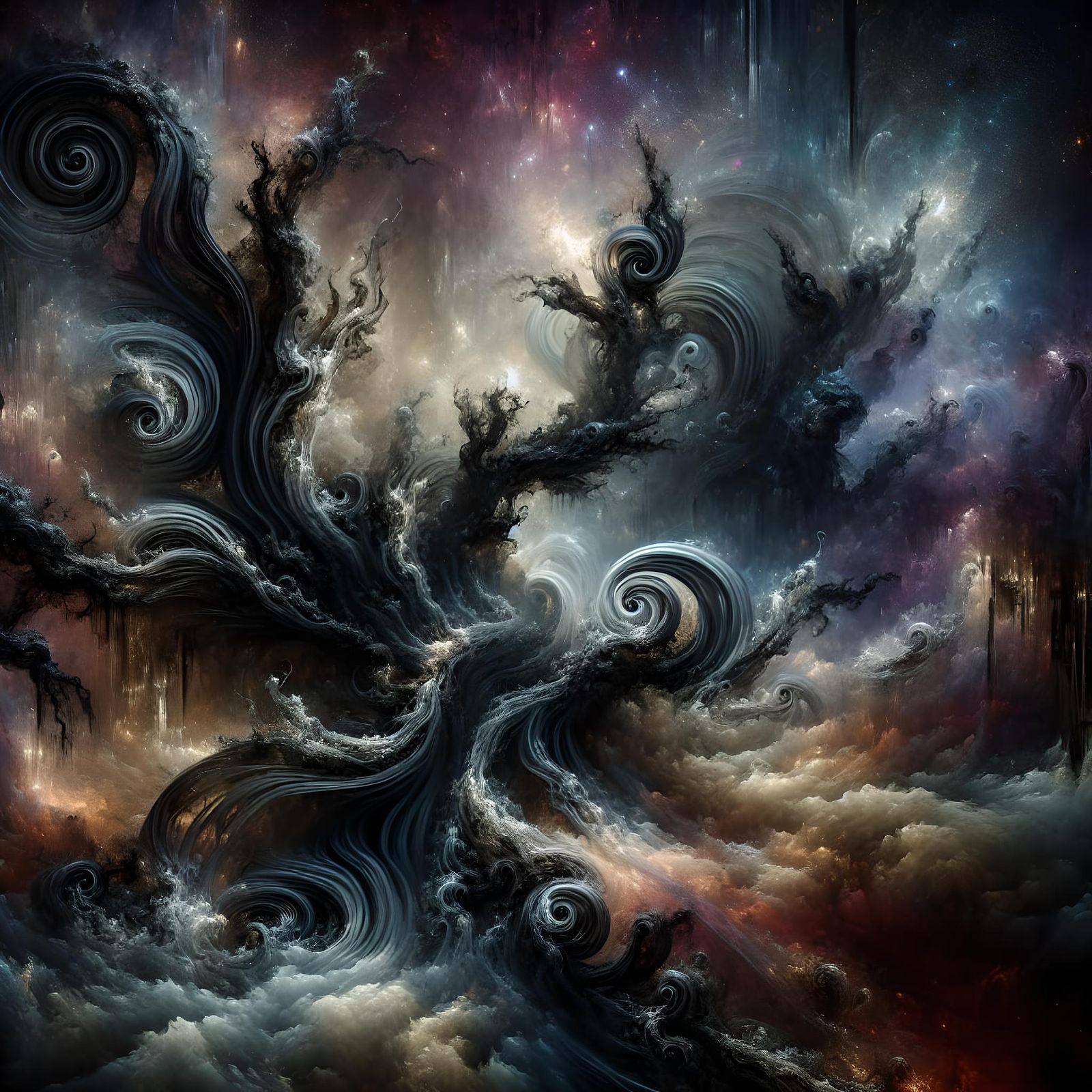 Surreal Tentacles Emerge from Cosmic Void