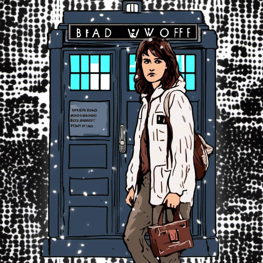 Ghost Hunter Tiffany and the Static TARDIS in Comic Art