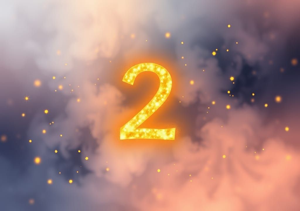 Ethereal Number Two in Watercolour Style