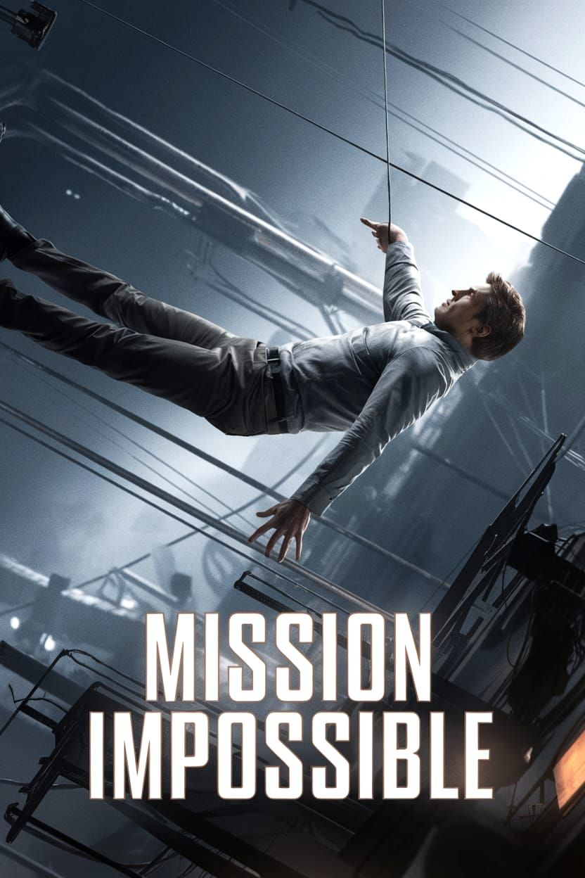 Ethan Hunt Suspended in a Chaotic Scene