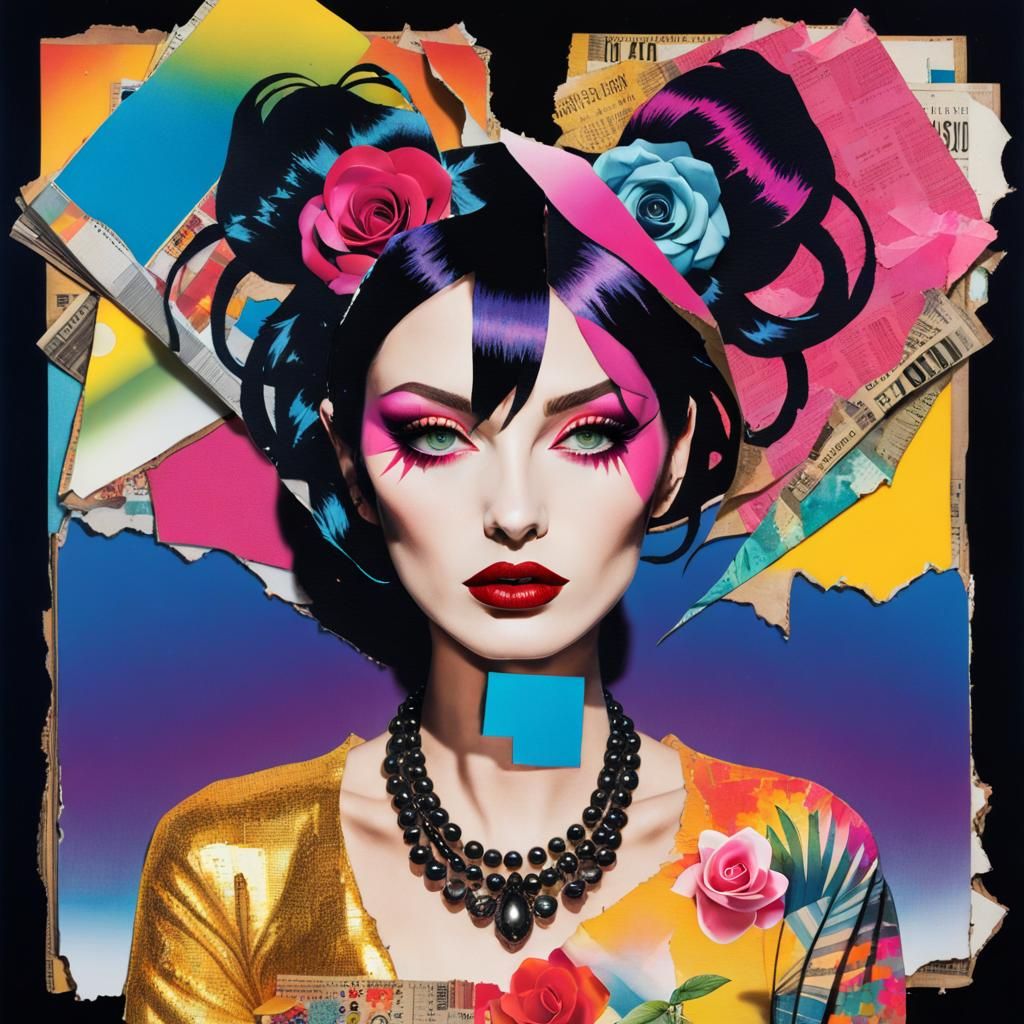 Surreal Punk Rock Collage with Double Exposure