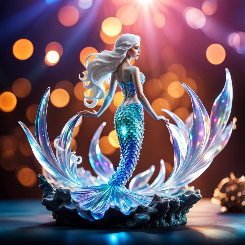 Crystal Mermaid Figurines