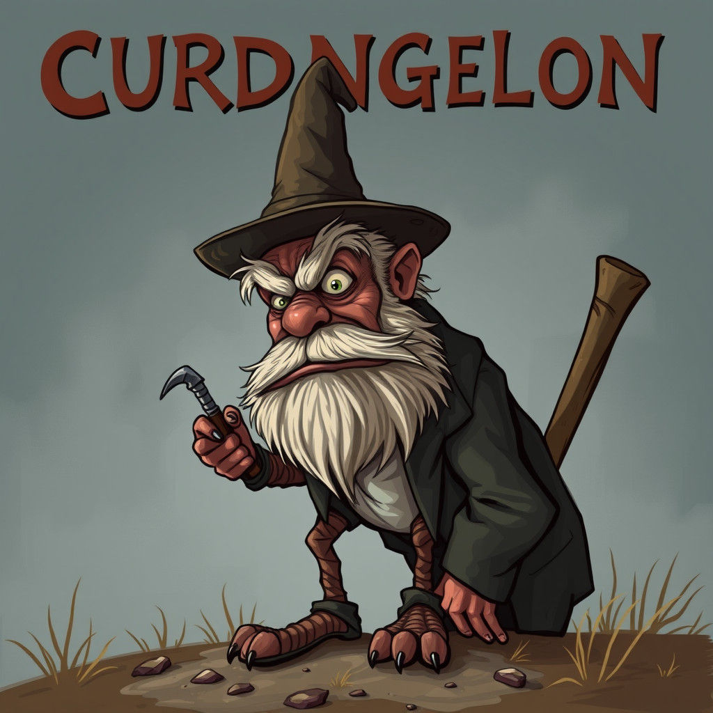 Humorous Portrait of a Curmudgeon